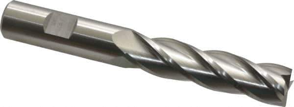 Cleveland - 5/8", 2-1/2" LOC, 5/8" Shank Diam, 4-5/8" OAL, 4 Flute, Cobalt Square End Mill - Single End, Uncoated, Spiral Flute, 30° Helix, Centercutting, Right Hand Cut, Right Hand Flute, Series HGC-4C - Exact Tool & Supply