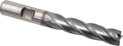 Cleveland - 1/2", 2" LOC, 1/2" Shank Diam, 4" OAL, 4 Flute, Cobalt Square End Mill - Single End, TiCN Finish, Spiral Flute, 30° Helix, Centercutting, Right Hand Cut, Right Hand Flute, Series HGC-4C - Exact Tool & Supply