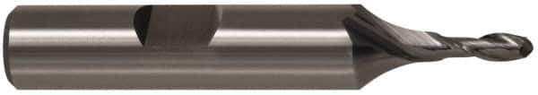 Cleveland - 5/8" Diam, 1-3/8" LOC, 2 Flute Cobalt Ball End Mill - Uncoated, Single End, 3-1/4" OAL, 5/8" Shank Diam, Spiral Flute - Exact Tool & Supply