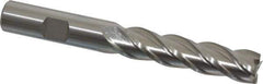 Cleveland - 1/2", 2" LOC, 1/2" Shank Diam, 4" OAL, 4 Flute, Powdered Metal Square End Mill - Single End, Uncoated, Spiral Flute, 37° Helix, Centercutting, Right Hand Cut, Right Hand Flute, Series PM-4 - Exact Tool & Supply