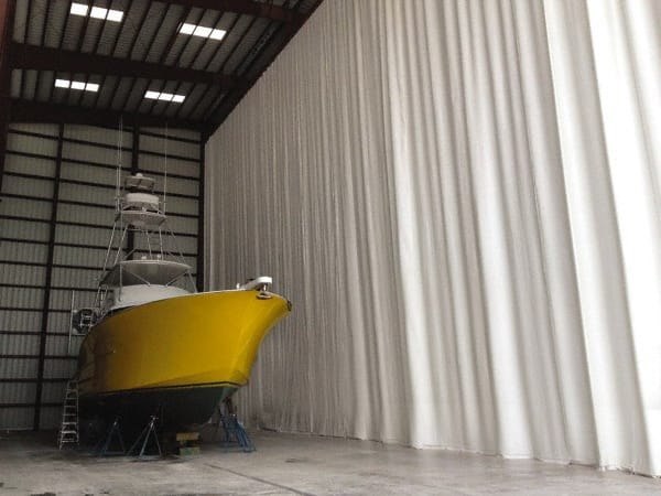 Singer Safety - 4 Ft. Wide x 12 Ft. High, 15 mil Thick Laminated Polyester Vinyl Welding Curtain Kit Wall Partition - Exact Tool & Supply