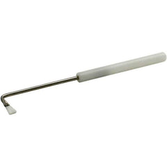 Brush Research Mfg. - 2" Angled Nylon Angular Brush - 1/32" Bristle Length, 2-1/2" Plastic Dowel Handle - Exact Tool & Supply