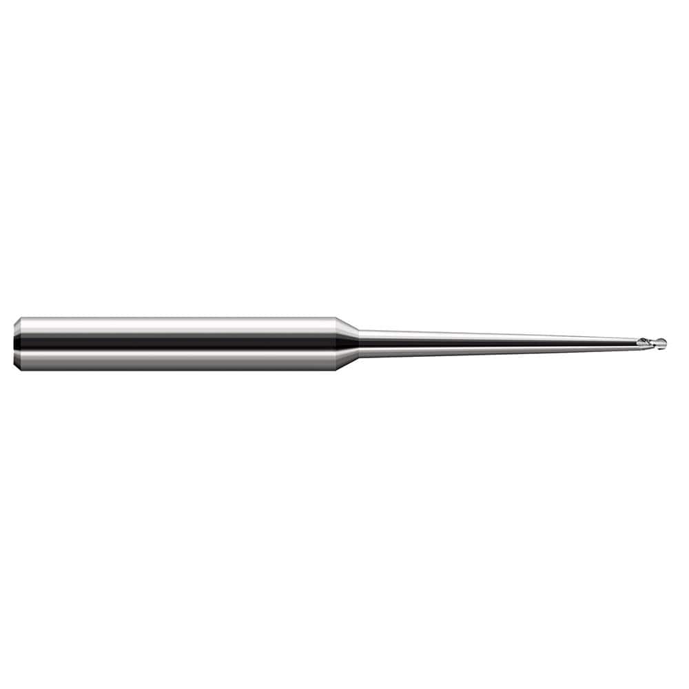 Harvey Tool - 3/64" Diam, 1.8mm LOC, 2 Flute Solid Carbide Ball End Mill - Exact Tool & Supply