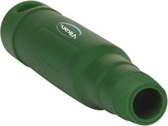Vikan - 6-1/2 x 1-5/32" Polypropylene Squeegee Handle - European Threaded Connection, Green - Exact Tool & Supply
