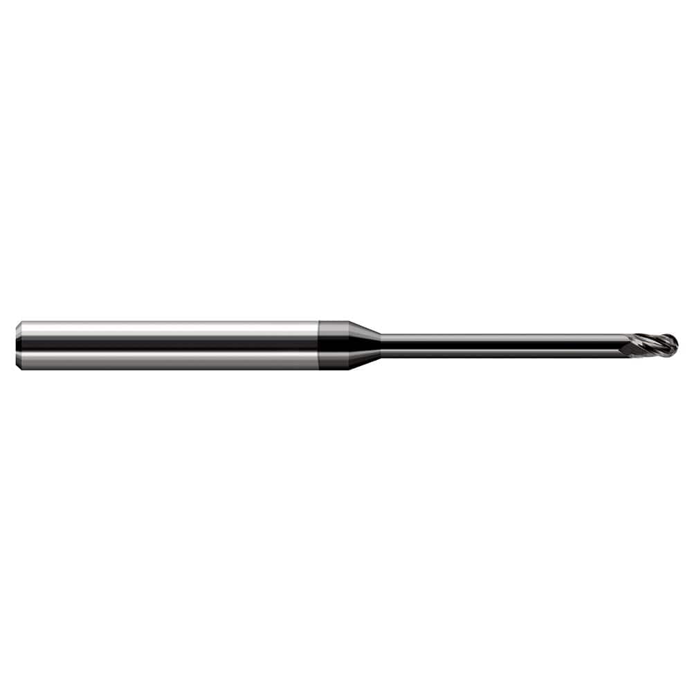 Harvey Tool - 3/64" Diam, 0.07" LOC, 3 Flute Solid Carbide Ball End Mill - Exact Tool & Supply