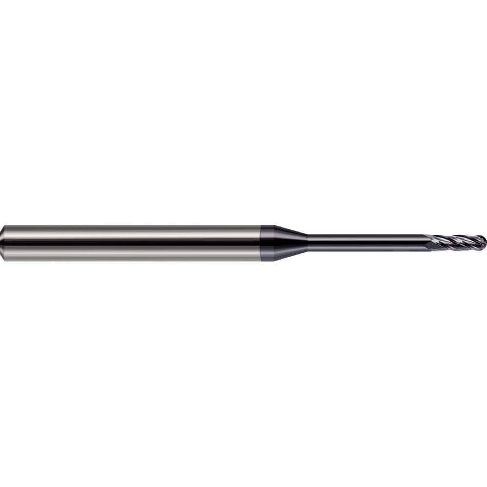 Harvey Tool - Ball End Mills; Mill Diameter (Inch): 1/8 ; Mill Diameter (Decimal Inch): 0.1250 ; Number of Flutes: 4 ; Length of Cut (Inch): 3/8 ; Length of Cut (Decimal Inch): 0.3750 ; Material: Solid Carbide - Exact Tool & Supply