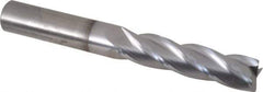 OSG - 1/2", 2" LOC, 1/2" Shank Diam, 4" OAL, 4 Flute, Solid Carbide Square End Mill - Single End, TiCN Finish, Spiral Flute, 30° Helix, Centercutting, Right Hand Cut, Right Hand Flute, Series 464 - Exact Tool & Supply