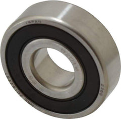 SKF - 12mm Bore Diam, 32mm OD, Double Seal Deep Groove Radial Ball Bearing - 10mm Wide, 1 Row, Round Bore, 3,100 Nm Static Capacity, 5,510 Nm Dynamic Capacity - Exact Tool & Supply