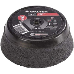 WALTER Surface Technologies - 6" Diam, Surface Grinding Wheel - Aluminum Oxide/Silicon Carbide Blend, Type 11, 6,800 Max RPM, Resinoid Bond - Exact Tool & Supply