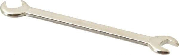 Proto - 7/32" x 1/4" Standard Ignition Open End Wrench - 3" OAL, Double End, Satin Finish, 15° & 60° Head Angle - Exact Tool & Supply