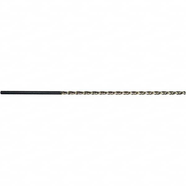 Extra Length Drill Bit: 0.125″ Dia, 130 °, High Speed Steel Uncoated, 6.6929″ Flute Length, Parabolic Flute, Straight-Cylindrical Shank, Series 504
