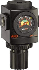 ARO/Ingersoll-Rand - 3/4 NPT Port, 290 CFM, Aluminum Heavy-Duty Regulator - 0 to 140 psi Range, 250 Max psi Supply Pressure, 1/8" Gauge Port Thread, 4.091" Wide x 7.223" High - Exact Tool & Supply