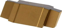 Iscar - 147000GIP Grade IC808, 1.47mm Cutting Width Carbide Grooving Insert - 2.5mm Max Depth of Cut, Neutral, TiAlN Finish - Exact Tool & Supply