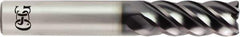OSG - 1/2", 5 Flute, Solid Carbide, 0.015" Corner Radius End Mill - 3-1/2" OAL, 1-1/4" LOC - Exact Tool & Supply