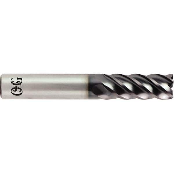 OSG - 1/2" Diam 5 Flute Solid Carbide 0.09" Corner Radius End Mill - Exact Tool & Supply