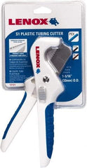 Lenox - 3/8" to 1" Pipe Capacity, Tube Cutter - Cuts Plastic, Rubber, PVC, CPVC - Exact Tool & Supply