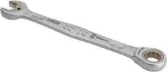 Wera - 1/2" 12 Point Combination Wrench - 7-5/64" OAL, Chrome Molybdenum Steel, Satin Finish - Exact Tool & Supply