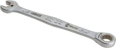 Wera - 7/16" 12 Point Combination Wrench - 6-5/8" OAL, Chrome Molybdenum Steel, Satin Finish - Exact Tool & Supply