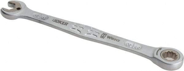 Wera - 3/8" 12 Point Combination Wrench - 6-23/64" OAL, Chrome Molybdenum Steel, Satin Finish - Exact Tool & Supply