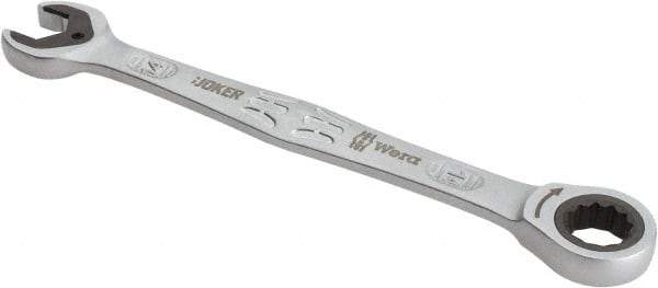 Wera - 14mm 12 Point Combination Wrench - 7-13/32" OAL, Chrome Molybdenum Steel, Satin Finish - Exact Tool & Supply