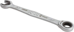 Wera - 14mm 12 Point Combination Wrench - 7-13/32" OAL, Chrome Molybdenum Steel, Satin Finish - Exact Tool & Supply