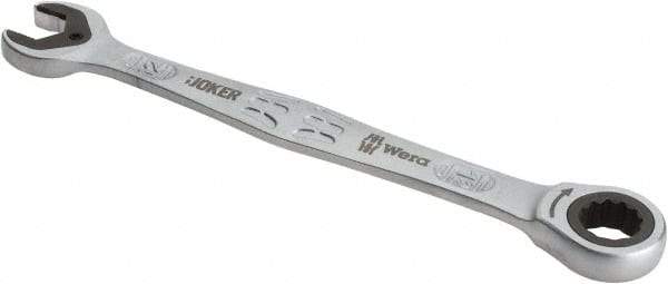 Wera - 12mm 12 Point Combination Wrench - 6-3/4" OAL, Chrome Molybdenum Steel, Satin Finish - Exact Tool & Supply