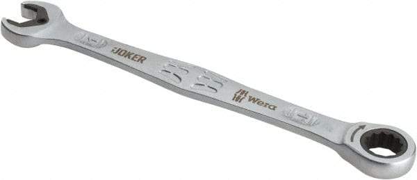 Wera - 11mm 12 Point Combination Wrench - 6-1/2" OAL, Chrome Molybdenum Steel, Satin Finish - Exact Tool & Supply