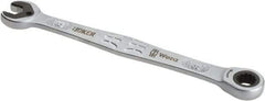 Wera - 8mm 12 Point Combination Wrench - 5-11/16" OAL, Chrome Molybdenum Steel, Satin Finish - Exact Tool & Supply