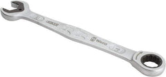 Wera - 19mm 12 Point Combination Wrench - 9-11/16" OAL, Chrome Molybdenum Steel, Satin Finish - Exact Tool & Supply