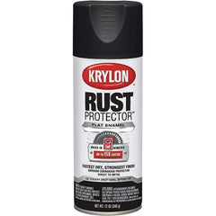 Krylon - 12 oz Black Automotive Heat Resistant Paint - Flat Finish, Comes in Aerosol Can - Exact Tool & Supply