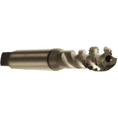 Emuge - 3/8-16 UNC 3 Flute 2B Modified Bottoming Spiral Flute Tap - Cobalt, GLT-1 Finish, 3.937" OAL, Right Hand Flute, Right Hand Thread, Series Enorm - Exact Tool & Supply
