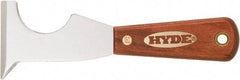 Hyde Tools - Stiff High Carbon Steel Chisel Scraper - 2-1/2" Blade Width x 2-1/2" Blade Length, Hardwood Handle - Exact Tool & Supply