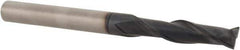 Accupro - 3/16", 3/4" LOC, 3/16" Shank Diam, 2-1/8" OAL, 2 Flute, Solid Carbide Square End Mill - Single End, TiAlN Finish, Spiral Flute, 30° Helix, Centercutting, Right Hand Cut, Right Hand Flute - Exact Tool & Supply