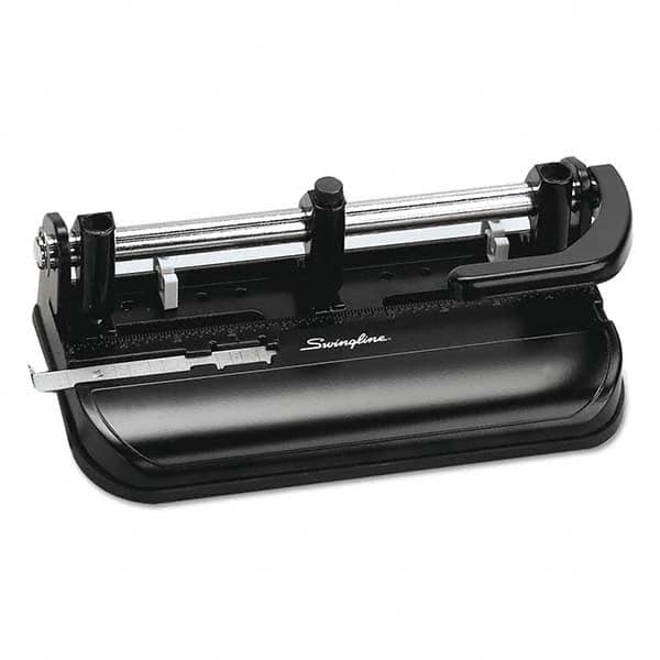 Swingline - Paper Punches Type: 32 Sheet Two-to-Seven Hole Punch Color: Black - Exact Tool & Supply