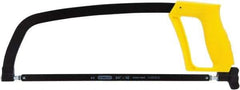 Stanley - 12" Hacksaw - 4-3/8" Throat Depth, ABS Handle, Ergonomically Design D-Style Handle - Exact Tool & Supply
