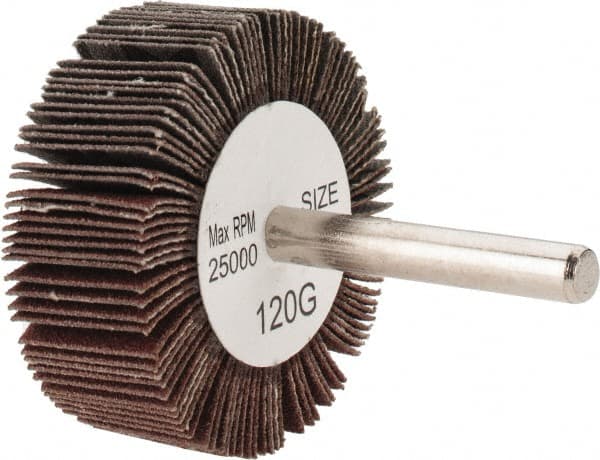 Tru-Maxx - 2" Diam x 3/4" Face Width, Fine Aluminum Oxide Coated Mounted Flap Wheel - Exact Tool & Supply