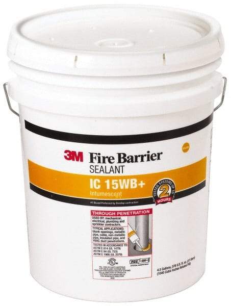 3M - 4.5 Gal Pail Yellow Acrylic & Latex Joint Sealant - -20 to 180°F Operating Temp, 10 min Tack Free Dry Time, Series 15WB - Exact Tool & Supply