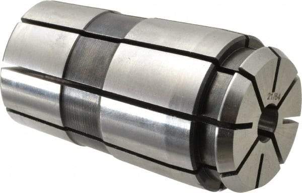 Parlec - TG/PG 100 21/64" Standard Single Angle Collet - 0.0005" TIR, 2-3/8" OAL, 1.379" Overall Diam - Exact Tool & Supply