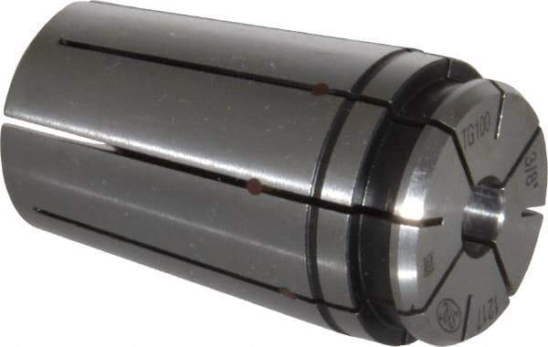 Parlec - TG/PG 100 3/8" Coolant Single Angle Collet - 0.0005" TIR, 2-3/8" OAL, 1.379" Overall Diam - Exact Tool & Supply