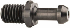 Parlec - B Style, CAT40 Taper, 5/8-11 Thread, 90° Angle Radius, Standard Retention Knob - 2.3" OAL, 0.588" Knob Diam, 0.23" Flange Thickness, 1.275" from Knob to Flange, 0.635" Pilot Diam, 0.197" Coolant Hole, Through Coolant - Exact Tool & Supply