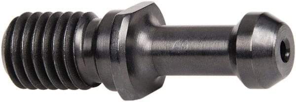 Parlec - C Style, CAT40 Taper, 5/8-11 Thread, 45° Angle Radius, Standard Retention Knob - 2.3" OAL, 0.588" Knob Diam, 0.13" Flange Thickness, 1.268" from Knob to Flange, 0.635" Pilot Diam, 0.157" Coolant Hole, Through Coolant - Exact Tool & Supply