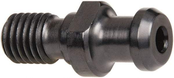 Parlec - C Style, CAT40 Taper, 5/8-11 Thread, 75° Angle Radius, Standard Retention Knob - 2.06" OAL, 0.744" Knob Diam, 0.28" Flange Thickness, 1.024" from Knob to Flange, 0.635" Pilot Diam, 0.276" Coolant Hole, Through Coolant - Exact Tool & Supply