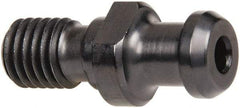 Parlec - C Style, CAT40 Taper, 5/8-11 Thread, 75° Angle Radius, Standard Retention Knob - 2.06" OAL, 0.744" Knob Diam, 0.28" Flange Thickness, 1.024" from Knob to Flange, 0.635" Pilot Diam, 0.276" Coolant Hole, Through Coolant - Exact Tool & Supply