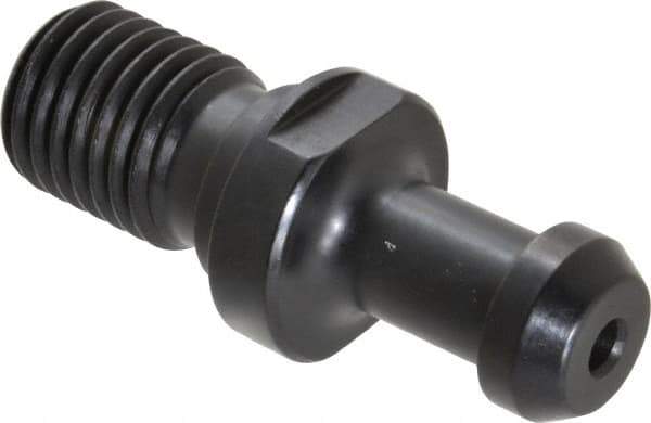 Parlec - B Style, CAT50 Taper, 1-8 Thread, 90° Angle Radius, Standard Retention Knob - 3.31" OAL, 0.904" Knob Diam, 0.39" Flange Thickness, 1.77" from Knob to Flange, 1.026" Pilot Diam, 1/4" Coolant Hole, Through Coolant - Exact Tool & Supply