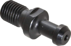 Parlec - B Style, CAT50 Taper, 1-8 Thread, 90° Angle Radius, Standard Retention Knob - 3.31" OAL, 0.904" Knob Diam, 0.39" Flange Thickness, 1.77" from Knob to Flange, 1.026" Pilot Diam, 1/4" Coolant Hole, Through Coolant - Exact Tool & Supply