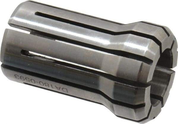 Parlec - 19/32 Inch, 37/64 to 19/32 Inch Collet Capacity, Series DA180 Double Angle Collet - 1.639 Inch Overall Length, 1.025 Inch Overall Diameter - Exact Tool & Supply
