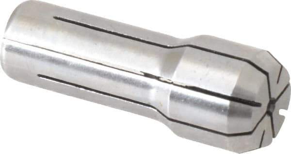 Parlec - 3/64 Inch, 1/32 to 3/64 Inch Collet Capacity, Series DA300 Double Angle Collet - 1 Inch Overall Length, 3/8 Inch Overall Diameter - Exact Tool & Supply