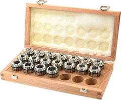Parlec - 18 Piece, 2mm to 20mm Capacity, ER Collet Set - Increments of 1mm, Series ER32 - Exact Tool & Supply