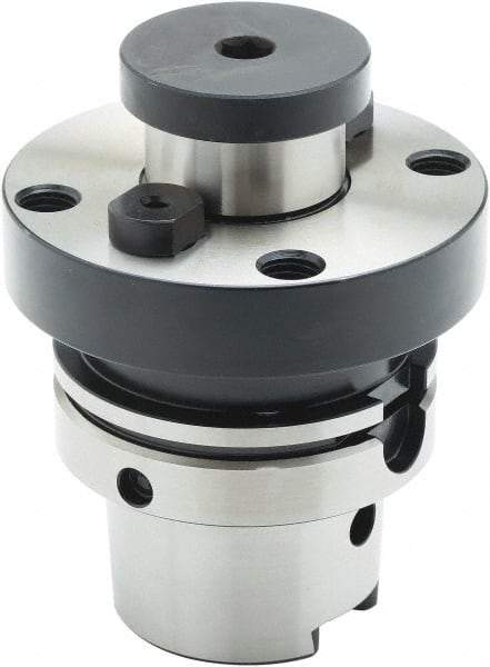 Parlec - HSK100 Taper Shank 2-1/2" Pilot Diam Shell Mill Holder - 2.87" Flange to Nose End Projection, 4.88" Nose Diam, 1-14 Lock Screw, Through-Spindle Coolant - Exact Tool & Supply