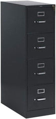 Hon - 15" Wide x 52" High x 26-1/2" Deep, 4 Drawer Vertical File with Lock - Steel, Charcoal - Exact Tool & Supply